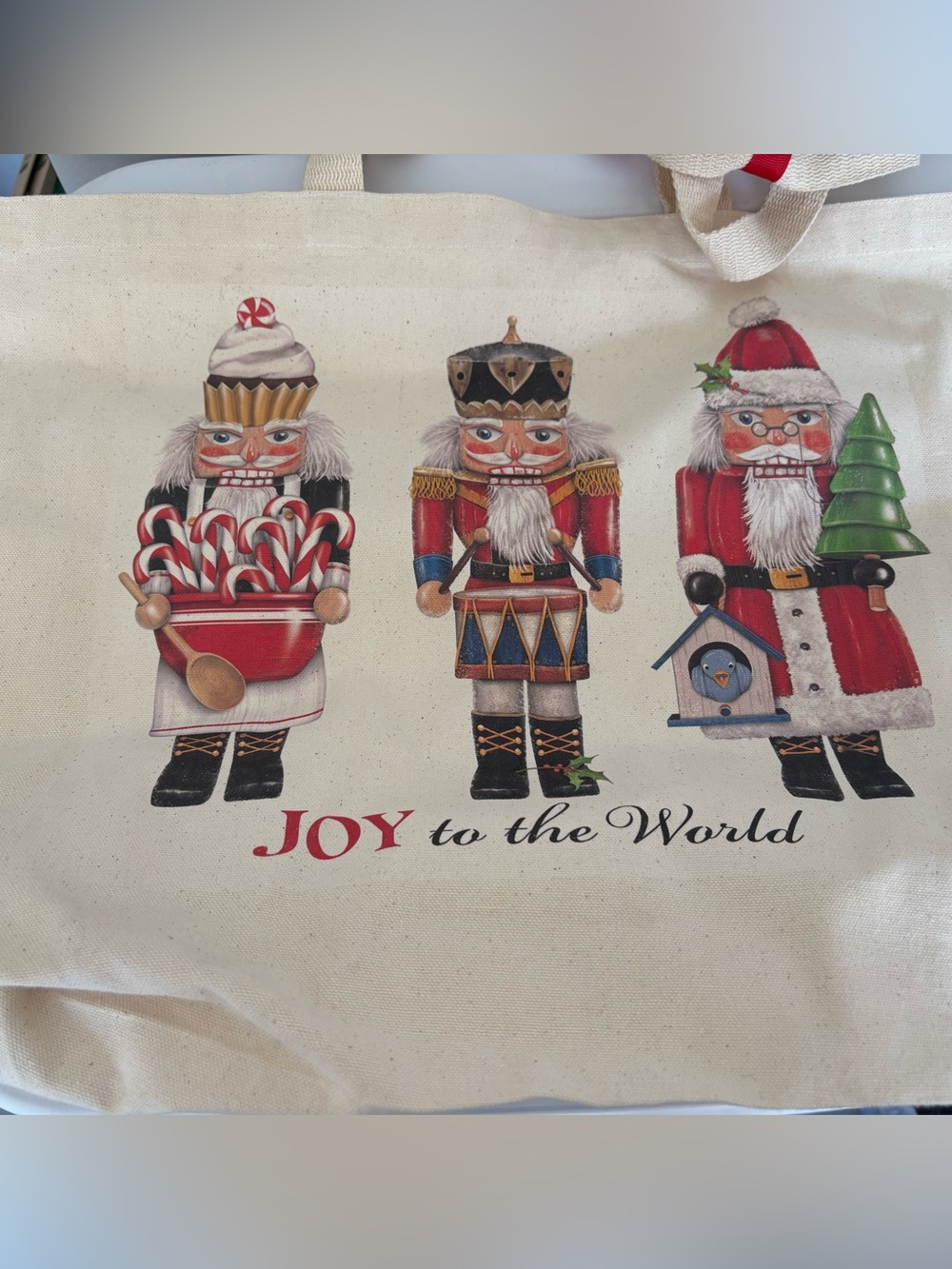Mary Lake-Thompson Inc joy to the world christmas nutcracker tote bag